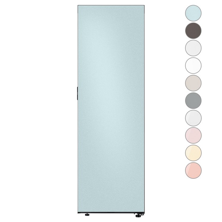색상선택형 삼성전자 비스포크 키친핏 1도어 냉장고 우개폐 409L 방문설치