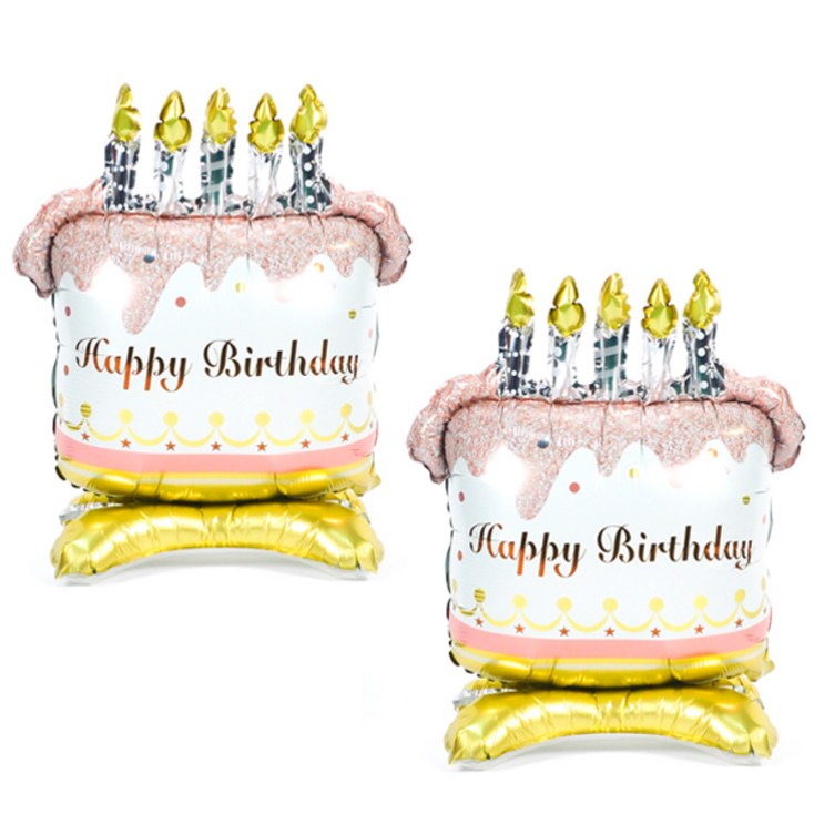 파티쇼 스탠드 은박풍선 러블리케익 중형 2p