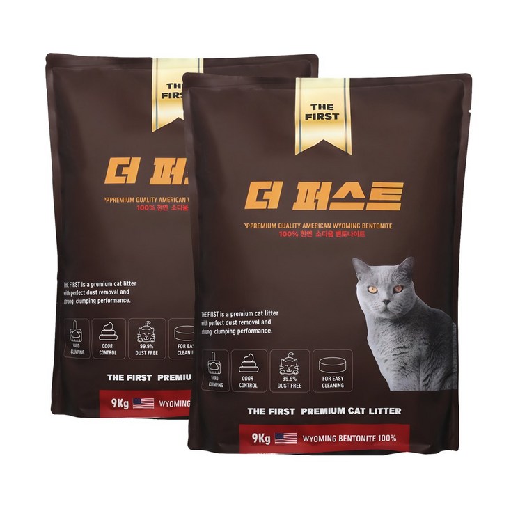 더퍼스트 천연소디움 와이오밍산 프리미엄 벤토나이트 고양이모래 18kg