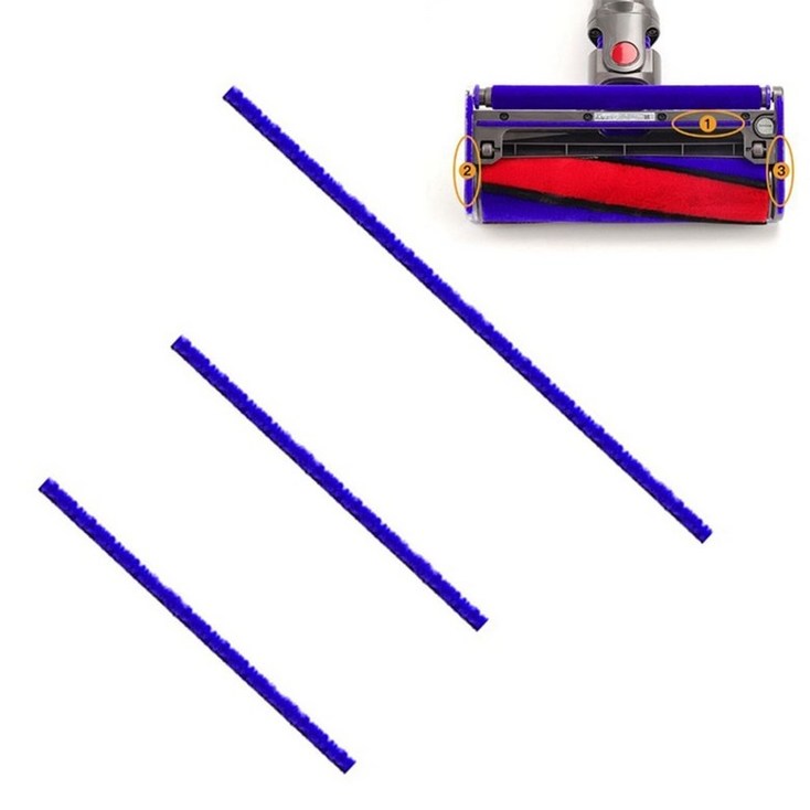 다이슨 V6 V7 V8 V10 V11 진공 청소기 소프트 롤러 헤드 교체 액세서리 부품에 대 한 3Pcs 플러시 스트립 호환