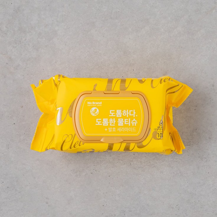 노브랜드 도톰한 캡형 물티슈 100매 x 10팩