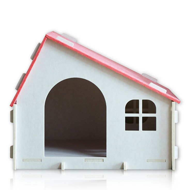 소리가 강아지집 알프스하우스 편안한 방음 DIY 하우스, 핑크