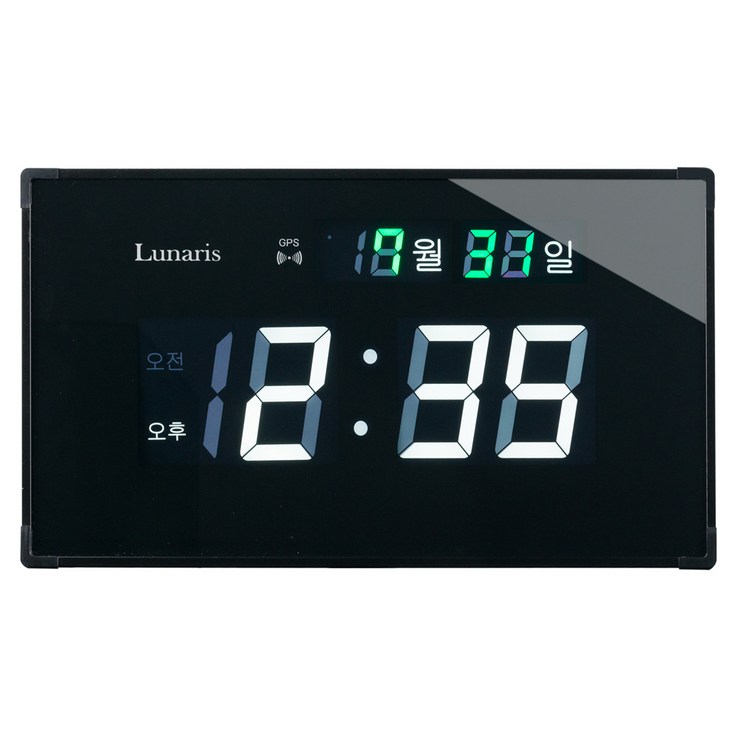 루나리스 전파 GPS 수신 LED 디지털 전자 벽시계 소 루나리스 전파 GPS 수신 LED 디지털 전자 벽시계 소