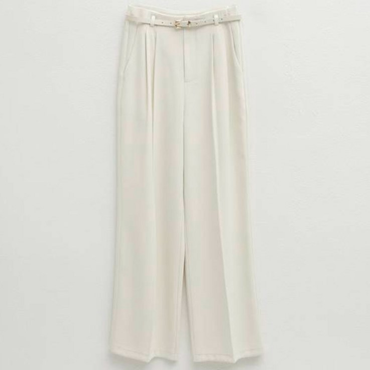 나인 여성용 클래식 와이드 팬츠  벨트 세트 RPT5250