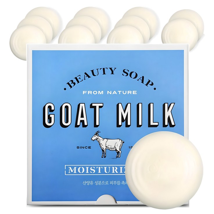 샤워메이트 산양유 비누 플러스 화이트 우유향, 90g, 12개 샤워메이트 산양유 비누 플러스 화이트 우유향, 90g, 12개