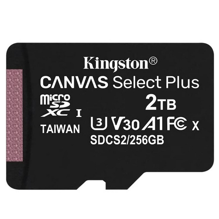 KINGSTON CANVAS Select Plus 2TB U3 A1 V30 Micro Card SDXC Class 10 메모리 카드 플래시 Microsd TF Mini 카드 2T
