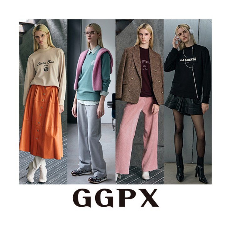 지지피엑스 ○런칭가 69,900원 기모 레터링 맨투맨 4종