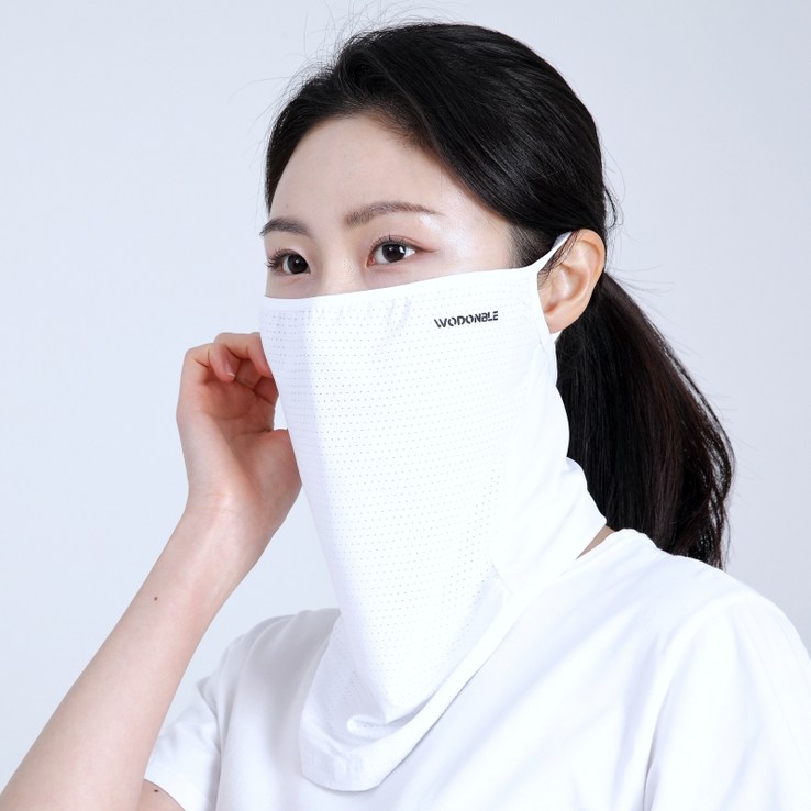 에이빅스포츠 UV 자외선 차단 쿨 스포츠 마스크, 화이트 에이빅스포츠 UV 자외선 차단 쿨 스포츠 마스크, 화이트
