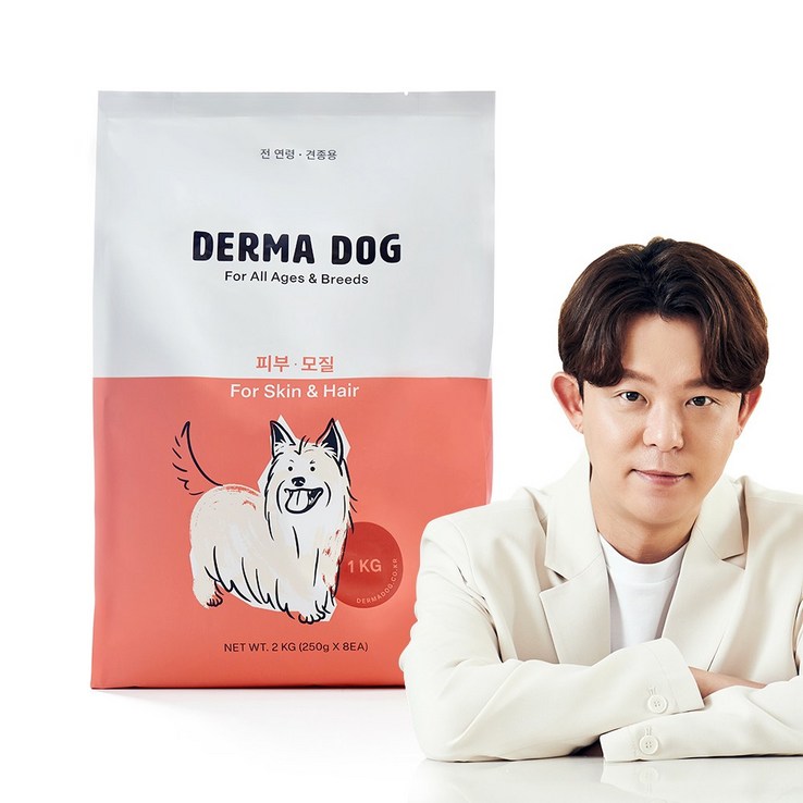 더마도그 애견 눈물자국 피부 모질 기호성좋은 오리 연어 가수분해 강아지 사료 1kg, 1kg, 1개