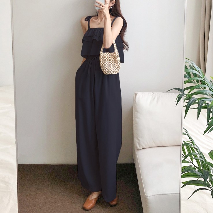 요시아나 당일발송 비에티 캉캉 끈나시 탑 와이드 롱팬츠 린넨 투피스 세트 2컬러 요시아나 당일발송 비에티 캉캉 끈나시 탑 와이드 롱팬츠 린넨 투피스 세트 2컬러