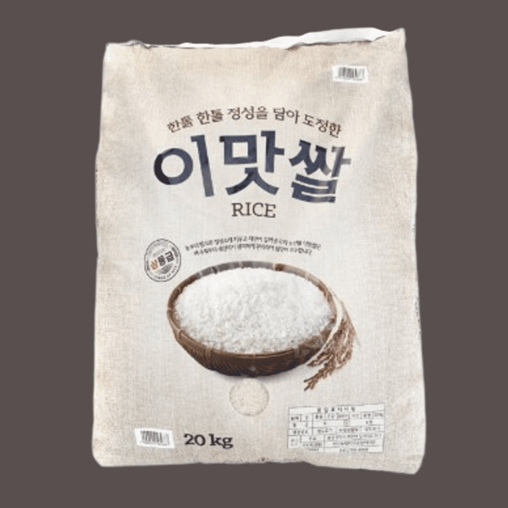 이맛쌀 20kg 이맛쌀 백미 당진면천농협미곡처리장
