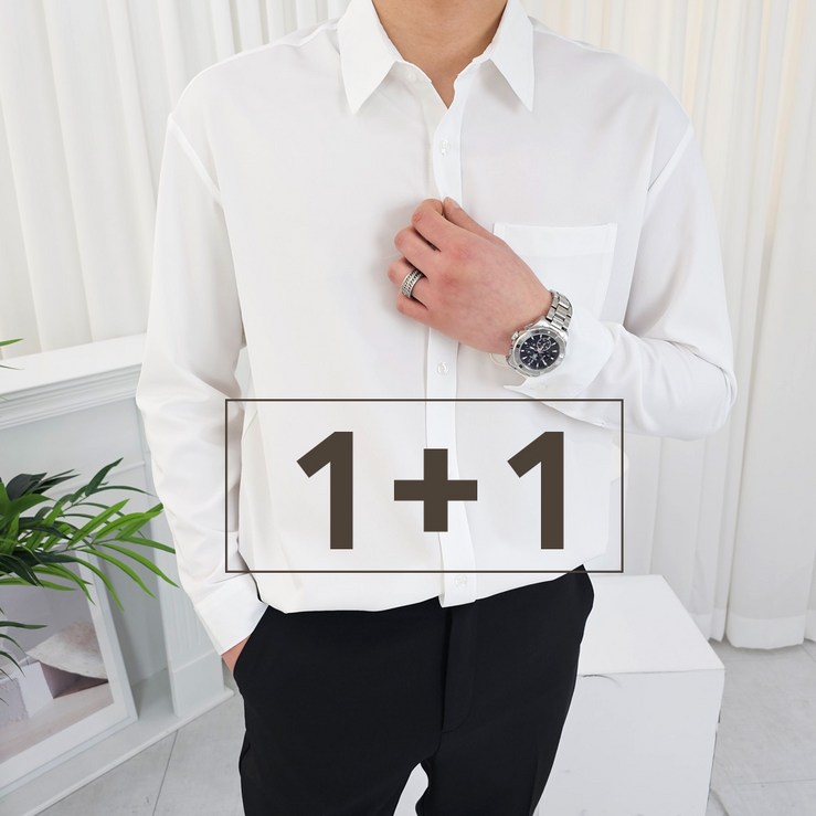 11 디알엠 남자 셔츠 오버핏 링클프리 구김없는 셔츠 빅사이즈 M4XL