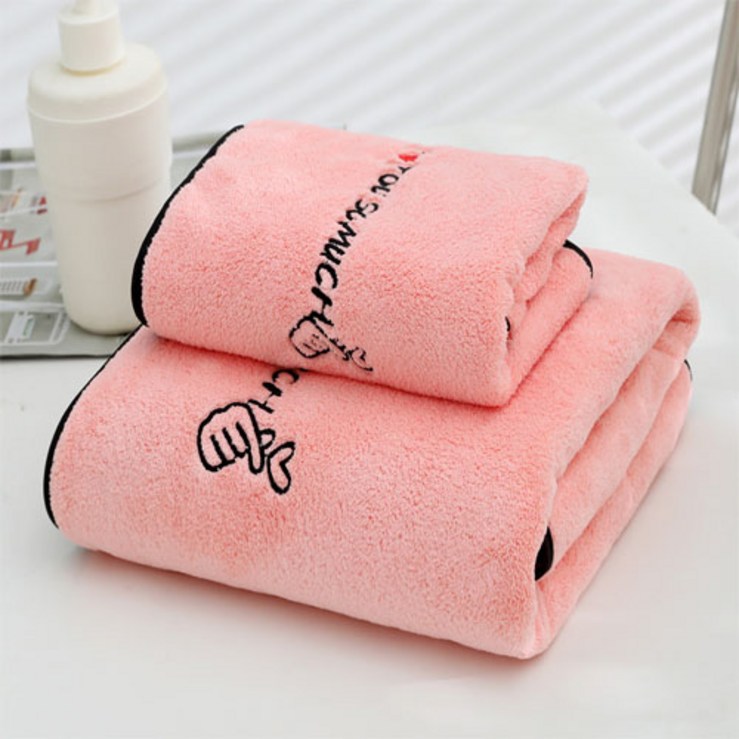 대박 산뜻하고 귀여운 디자인 목욕타월70140cm, 1개, 핑크