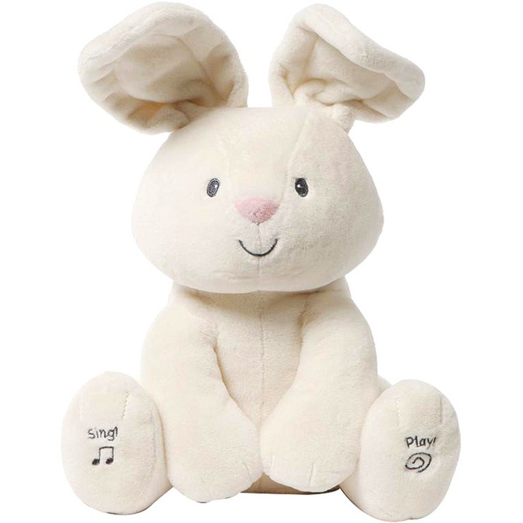 매직캐슬 노래하는 까꿍 토끼 작동완구, 30cm, 혼합 색상