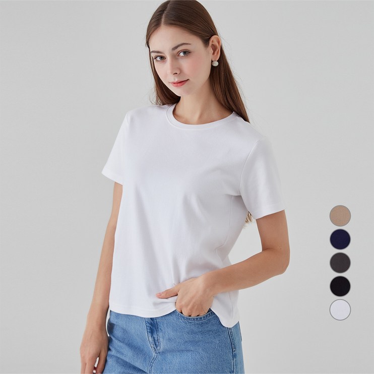아피나르 베이직 크루넥 반팔 티셔츠 아피나르 베이직 크루넥 반팔 티셔츠