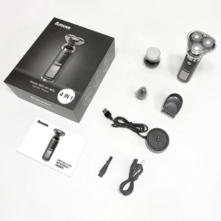 어뮤즈 4IN1 전기면도기 NES01MDL, 단일색상, NES01MDL 어뮤즈 4IN1 전기면도기 NES01MDL, 단일색상, NES01MDL