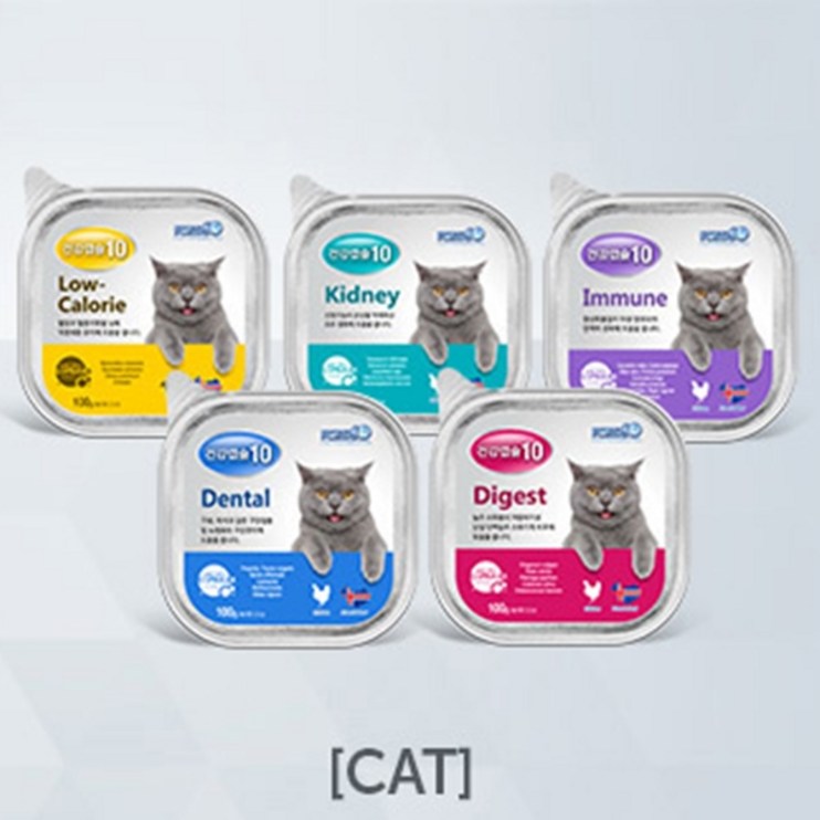 포르자10 건강캡슐 고양이 습식캔 5종 100g 16개 묶음, 1세트, 04.구강관리 dental 16개