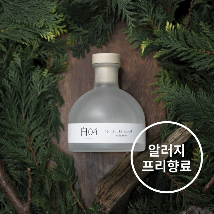 순백수 히노키 우드 디퓨저, 히노키 우드, 150ml, 3개