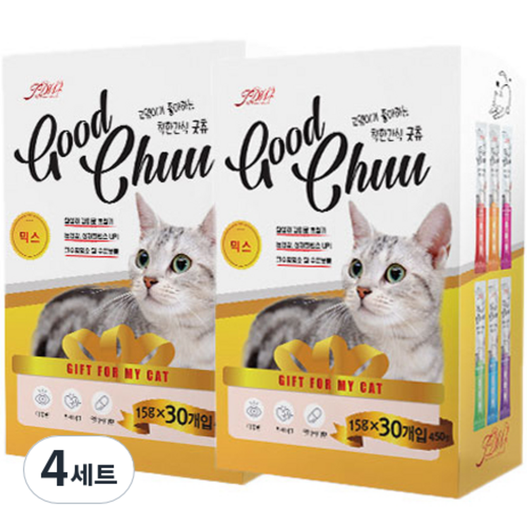 갓펫 굿츄 고양이 간식 15g x 6종 x 5p 세트