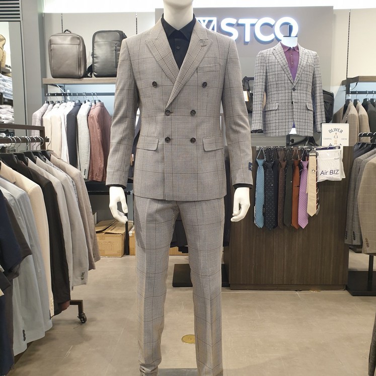 에스티코 여름 BLACKANGELICO 더블체크 브라운 정장세트 94SBSSJDCH0 에스티코 여름 BLACKANGELICO 더블체크 브라운 정장세트 94SBSSJDCH0