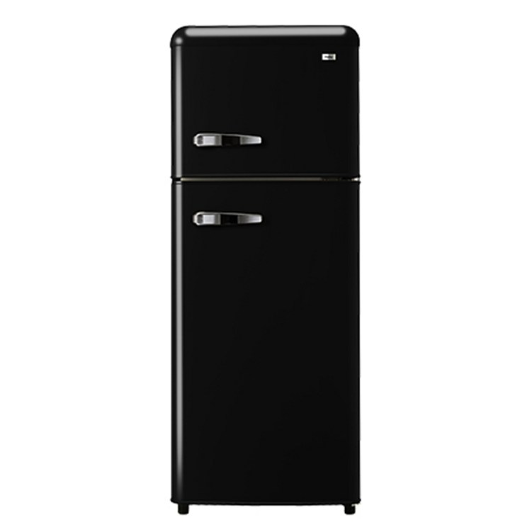 하이얼 레트로 스타일 냉장고 방문설치, 블랙, HRT118MDB