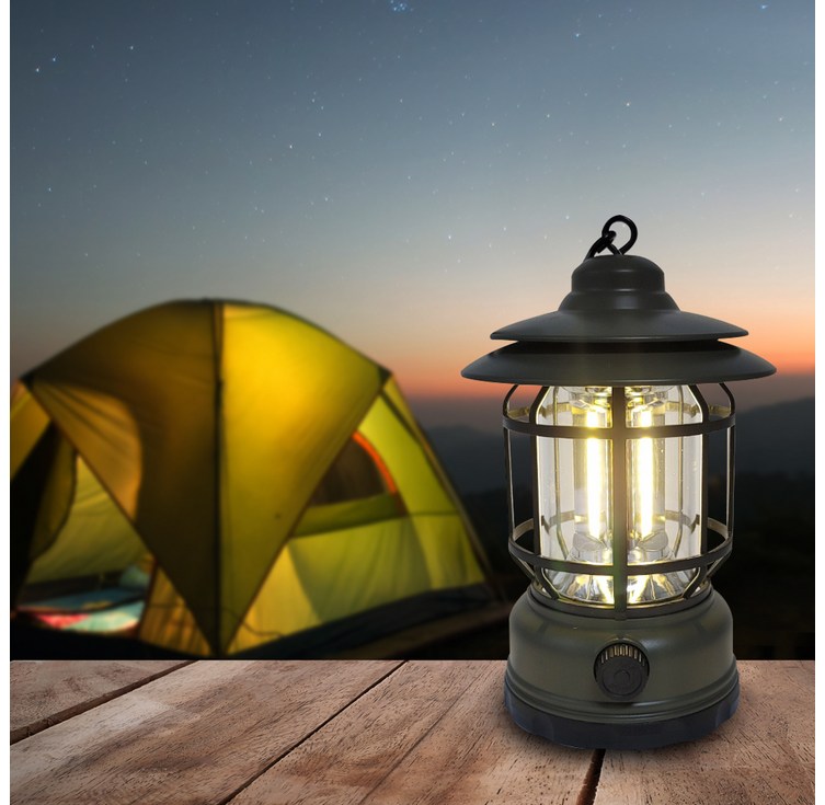 비상 충전식 빈티지 감성 LED 캠핑 랜턴 조명 램프