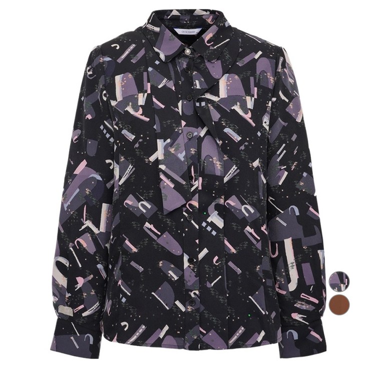 올리비아하슬러 여성용 하슬러 클래식 디자인 블라우스 OHCFBL204