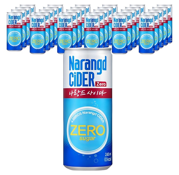 나랑드사이다 제로, 245ml, 30개