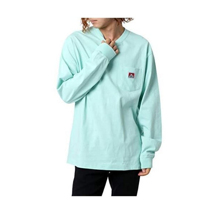 일본발송 BenDavis(벤데이비스) Mens Solid-Color Long Sleeve T-Shirt w/ Pocket 54,900