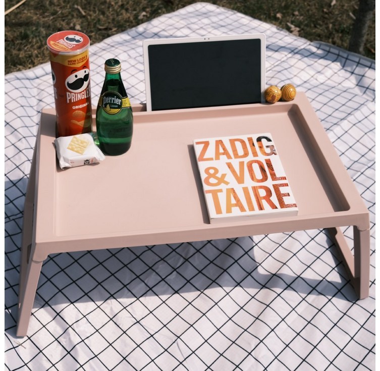 감성 피크닉 캠핑 휴대용 미니 접이식 포터블 테이블 멀티 베드 트레이 한강테이블