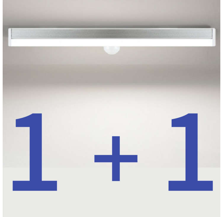 1+1 무선 붙이는 LED 스틱 바 조명 자석 부착식 펜트리 센서등 주방 충전식 간접등