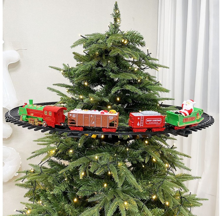 파티앤온 크리스마스 트리장식 움직이는 전동 기차 소품, 트리기차세트, 1개