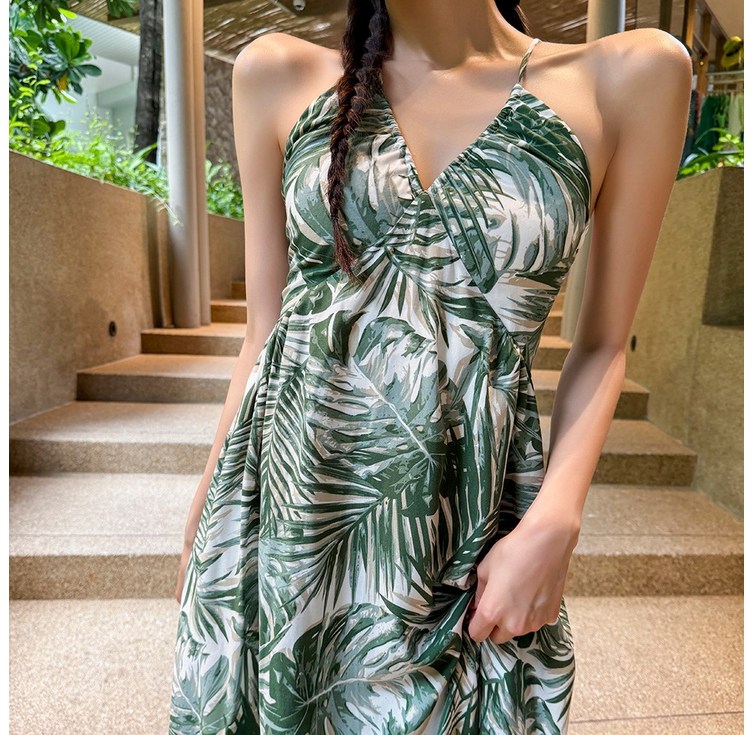 4477 코사무이 야자수 비치원피스 바캉스룩 휴양지옷 여름 해외여행룩 휴가룩