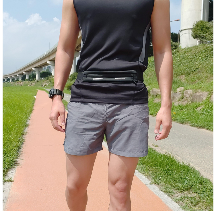 정품 러너핏 러닝벨트 플립벨트, 블랙, 1개