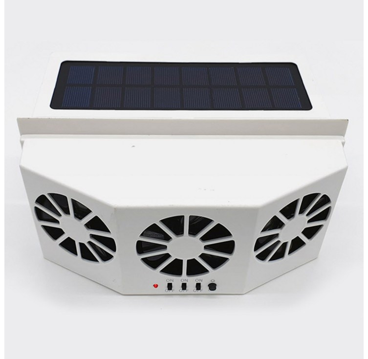 오늘출발 캠프롱 차량용 3구 태양광 환풍기 차량환풍기 차량실내 공기 환기팬 팍풍기 써큘레이터 쿨러