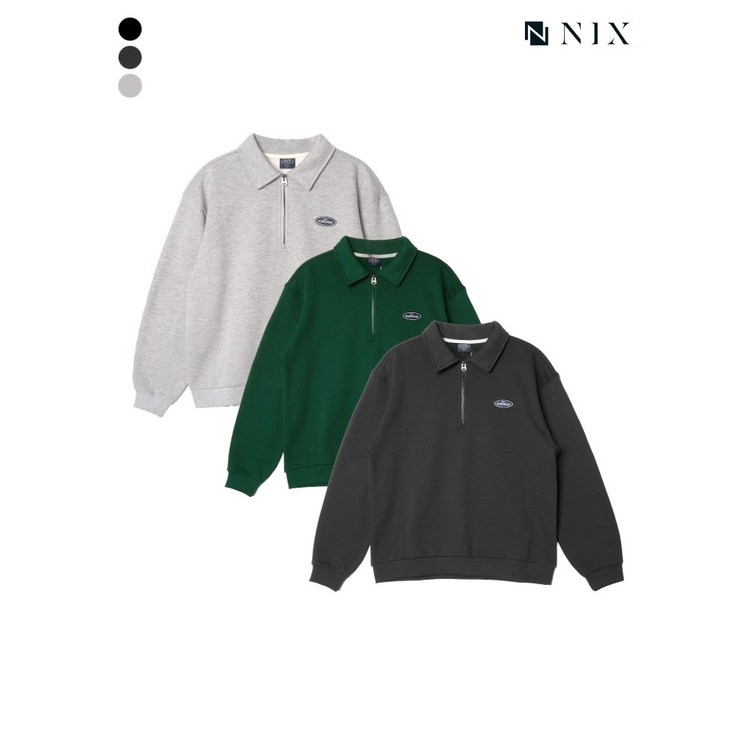 닉스 NIX 유니 CP 기모쭈리 와펜카라 반넥맨투맨 FNAWCTC776P