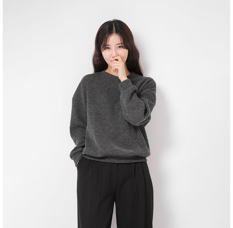 여성용 데일리 라운드 니트 맨투맨 여성용 데일리 라운드 니트 맨투맨