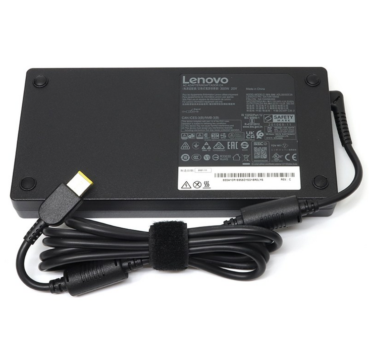 Lenovo 정품 20V 15A 300W 사각 슬림팁 어댑터 Legion 5 Pro 16ACH6 3080 3070 3060 전용 충전기, 1개