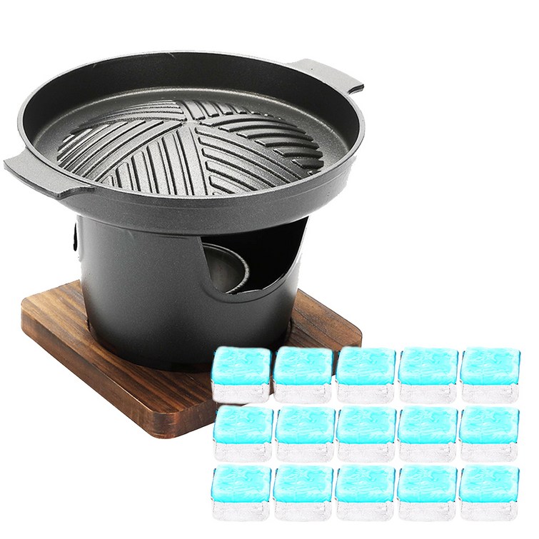 뉴비아 원형 미니화로 에탄올 고체연료 30g x 15p 세트